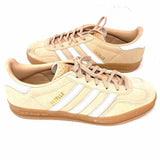 Adidas Women's Beige Size 8 Lace-up Suede Stripe Sneakers