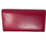 LOUIS VUITTON Raspberry Continental Epi Leather Made in Spain Wallet