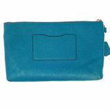 Coach Teal Pouch Leather Clutch