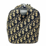 Christian Dior Vintage Boston Canvas Beige Navy Diorissimo Satchel