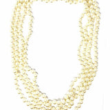 Statement Ivory Long 120" Faux Pearl Necklace