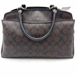 Coach Lillie Carryall Brown Top Handle Signature Satchel