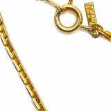 W.J.N. Gold Tone Pendant Chain Necklace