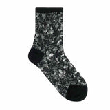 7DAYSSOCKS Women's Black Cotton/Spandex Sheer Lace Socks