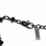DKNY Metal Mesh Gunmetal Waterfall Latice Necklace