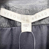 VERONICA BEARD Women's Black Size 4 Moto Leather Vest