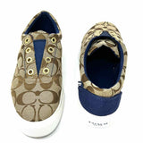 Coach Margo Women's Beige Size 6.5 Slip on Canvas Signature Sneakers