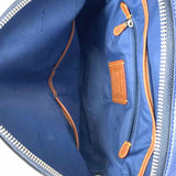 Coach Large Charter Navy Zip-Around Logo Pebbled Leather BackPack