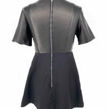 LOUIS VUITTON 2016 Women's Black Size 36/4 mini Wool Leather Made in Italy Dress