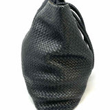 Quince Black Large Woven Leather Tote