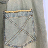 Paper Lace Women's Light Blue Size M Straight Leg Cotton Distressed Jeans