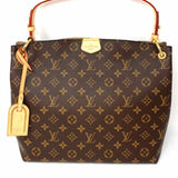 LOUIS VUITTON Gracefull MM Coated Canvas Brown Hobo Monogram Shoulder Bag