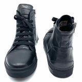 Anine Bing Nico Women's Black Size 38/7.5 High Top Leather Sneakers