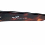 GIANNI VERSACE Brown Geometric Medusa Tortoise MOD 372 Sunglasses