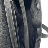 Mancini Black Flap Pebbled Leather Crossbody