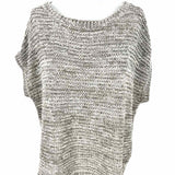 Eileen Fisher Women's Gray Size M Crochet Short Sleeve Top
