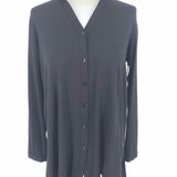 Eileen Fisher Women's Black Button Down Size XS Long Sleeve