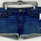 Hudson Women's Blue Size 30/10 Embroidered Shorts