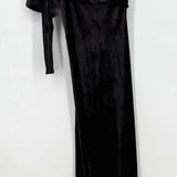 ZIMMERMANN Women's Purple Size 0 Asymmetrical Velvet Maxi Dress