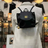 Anne Klein Satin Black Drawstring Mini BackPack