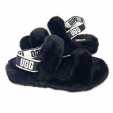 UGG Oh Yeah Women's Black Size 9 Off The Shoulder Sheepskin Slide