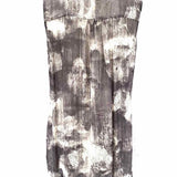 Eileen Fisher Women's Gray Size PM Button Down Silk Abstract Sleeveless