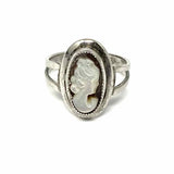 SARAH COVENTRY size 5 Sterling Silver Oval CAMEO Ring