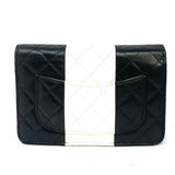 Chanel 2022 Bi-Color WOC Black White Flap Lamb Leather Made in Italy Crossbody