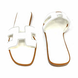 Hermes Oran Women's White Size 36/6 Slide