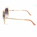 Rose Gold Tone Butterfly Spiral Sunglasses