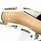 Christian Dior J'adior Women's Black Beige Size 38.5/7.5 Kitten Bow Slingbacks
