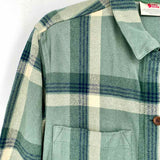FJALLRAVEN Women's Singi Flannel Green Size S Button Down Plaid Long Sleeve