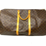 LOUIS VUITTON 1994 Keepall 60 Coated Canvas Brown Monogram Duffle Bag