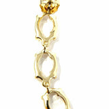 Leith Clear Gold Tone Dangle Linear Crystal Earrings