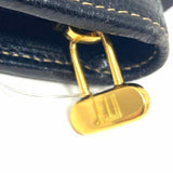 dunhill Travel Agenda Leather Black Rectangle Zip Around Wallet