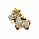 Swarovski White Gold Tone Horse Crystal Pin