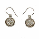 Anna Beck 925 Sterling Silver Dangle Pebbled Earrings