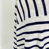 Eileen Fisher Women's Navy/White Size 3X Scoop Neck Stripe Long Sleeve