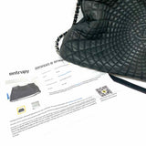 Chanel 2012 Iridescent Spiral Sea Black Quilted Leather Tote