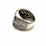 DAVID YURMAN size 7.5 925 Sterling Silver Blue Signet Star Lapis Lazuli Ring