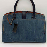 Coach Mercer 30 Denim Dark Blue Top Handle Satchel