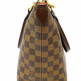 LOUIS VUITTON 2006 Saleya PM Coated Canvas Brown Zip Top Damier Ebene Tote
