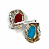 Montana Silversmith Earth & Sky Adjustable 925 Sterling Silver Blue Wrap Ring