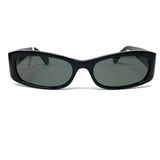 Port Tanger Leila Black Rectangular Sunglasses