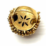 Monet Vintage size 5 Gold Tone Dome Starburst Ring