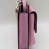 Kate Spade Leila Small Flap Pink Wallet Pebbled Leather Crossbody