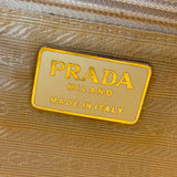 Prada Chain Link Catena Nylon Cream Flap Quilted Shoulder Bag