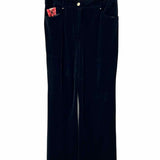 St. John Sport Women's Black Size 12 Wide Leg Velvet Pants