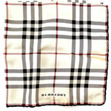 Burberry Silk Beige Square 16" Check Scarf