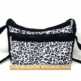 LeSportSac Nylon Black / White Leopard Messenger Bag